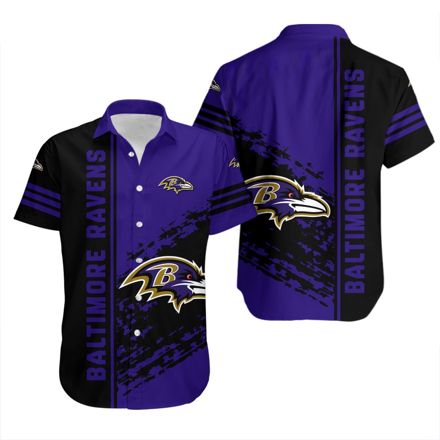 Baltimore Ravens Hawaiian Shirt Quarter Style – NFL