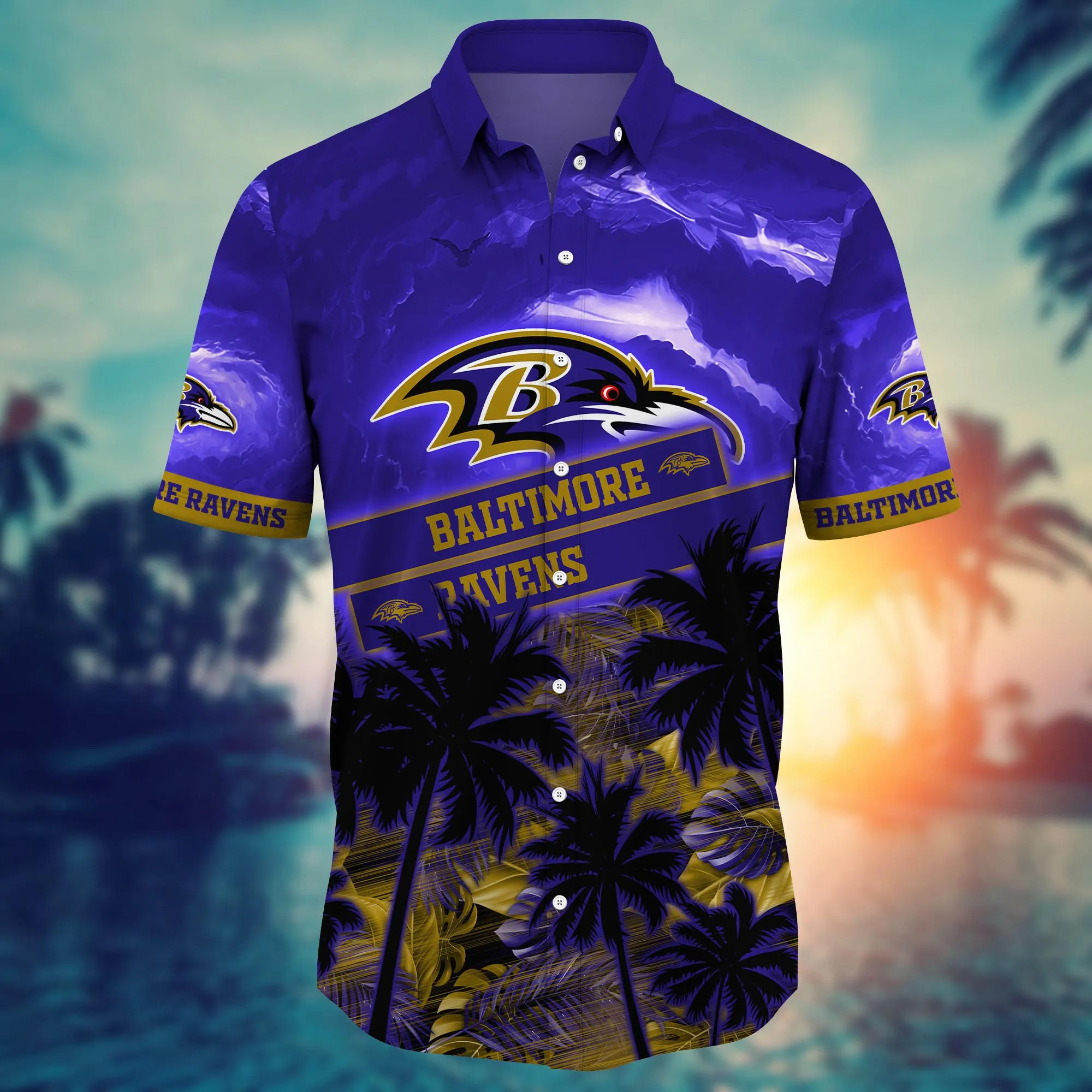 Baltimore Ravens NFL Hawaiian Shirt Breezy Aloha Shirt