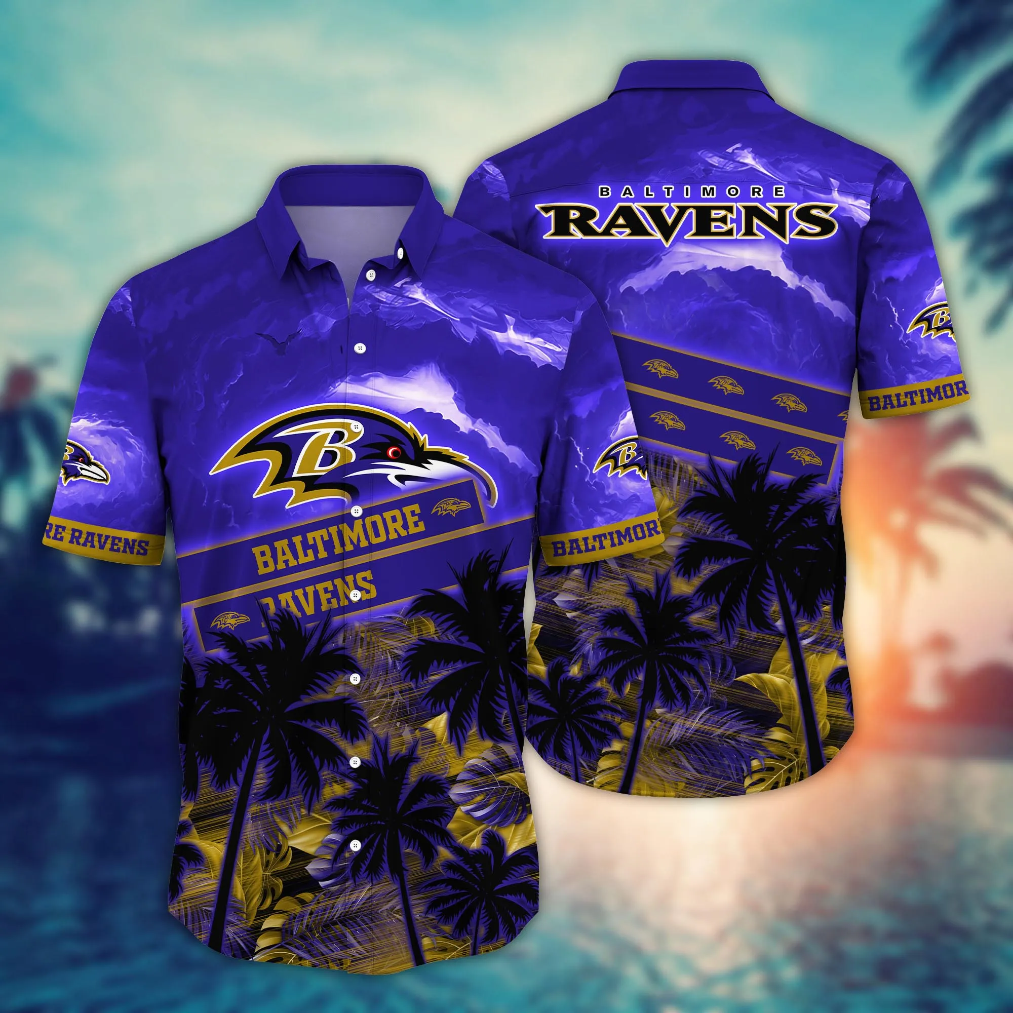 Baltimore Ravens NFL Hawaiian Shirt Breezy Aloha Shirt Baltimore Ravens NFL Hawaiian Shirt Breezy Aloha Shirt