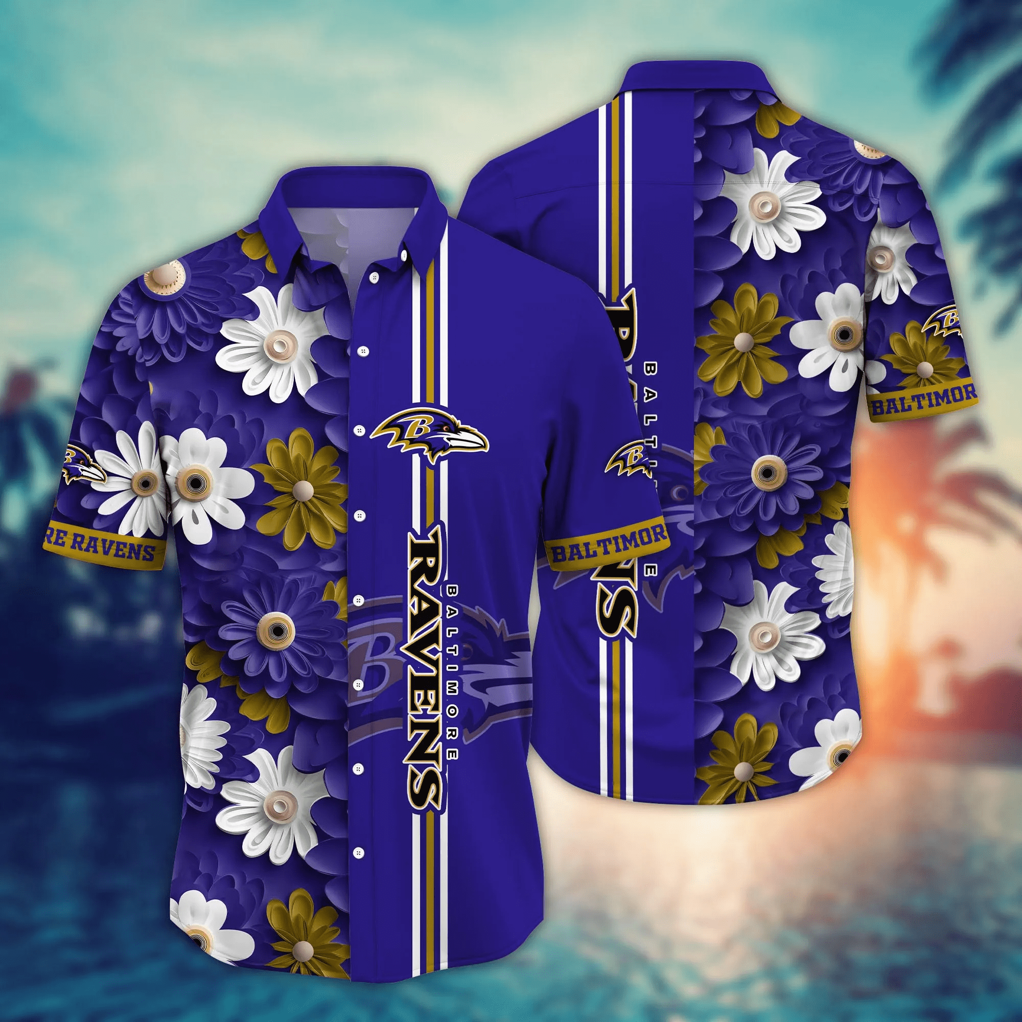 Baltimore Ravens NFL Hawaiian Shirt Pool Days Aloha Shirt Baltimore Ravens NFL Hawaiian Shirt Pool Days Aloha Shirt