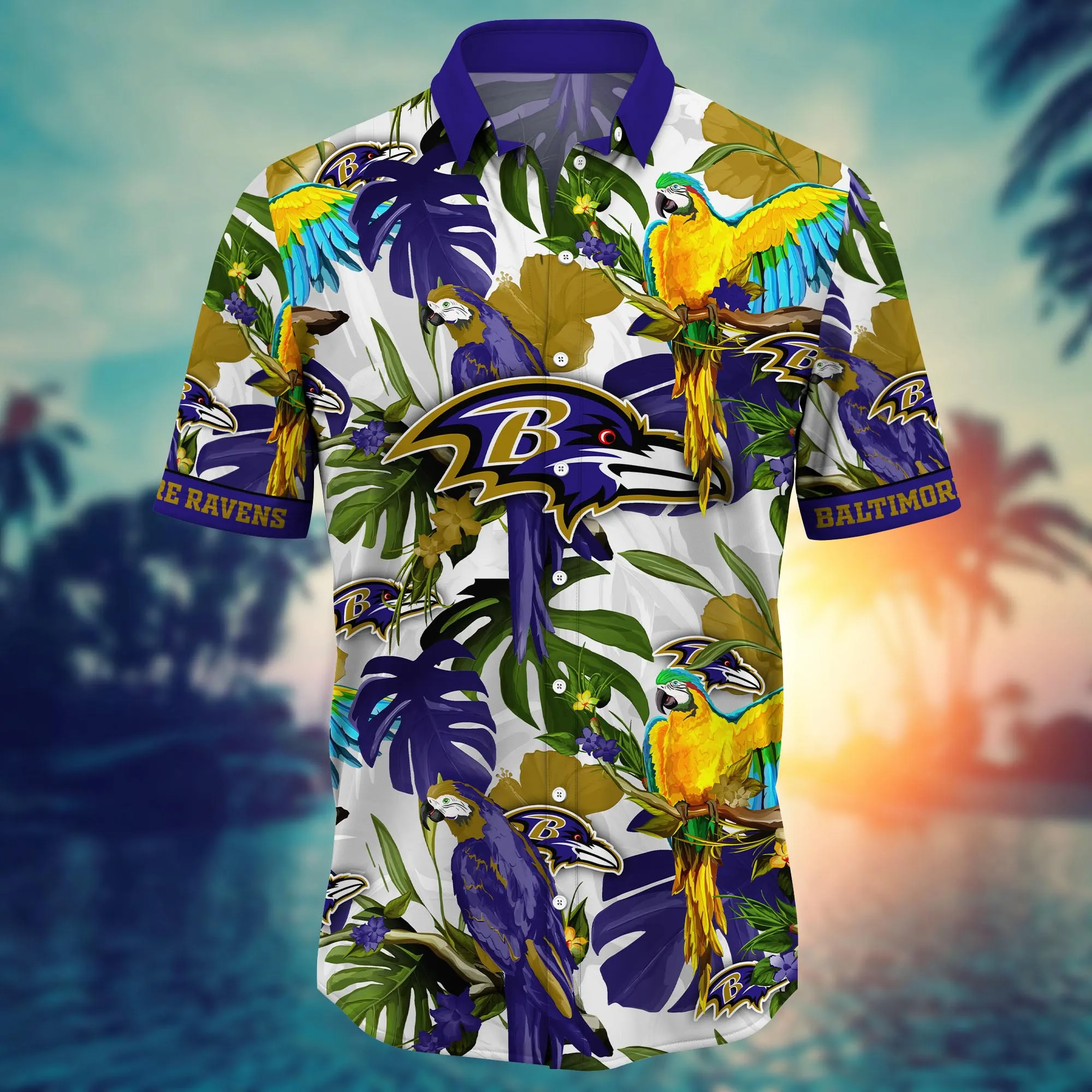 Baltimore Ravens NFL Hawaiian Shirt Sea Breezetime Aloha Shirt