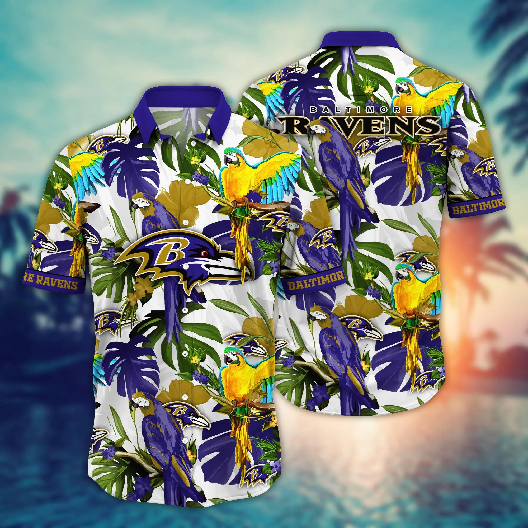Baltimore Ravens NFL Hawaiian Shirt Sea Breezetime Aloha Shirt