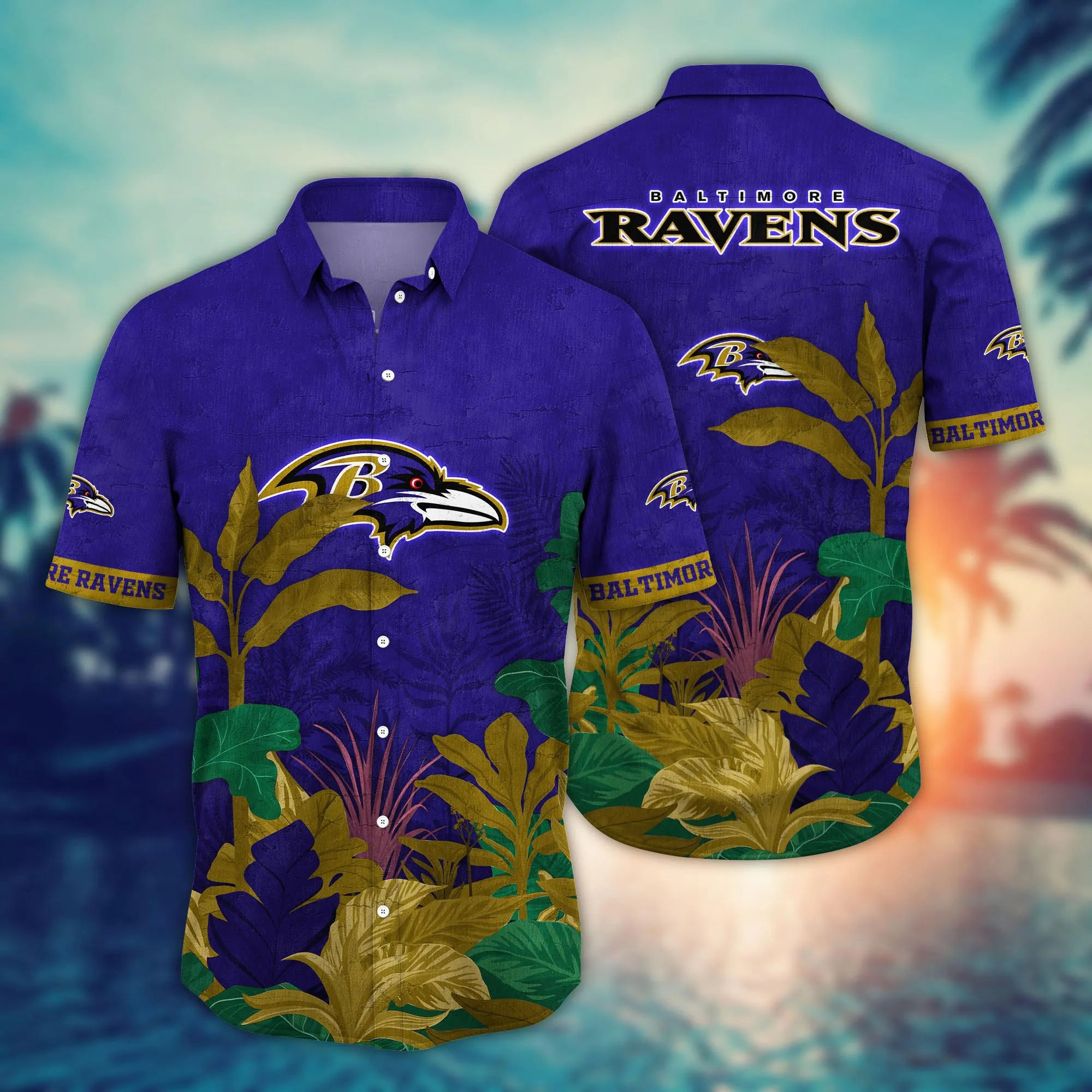 Baltimore Ravens NFL Hawaiian Shirt Sunlit Aloha Shirt