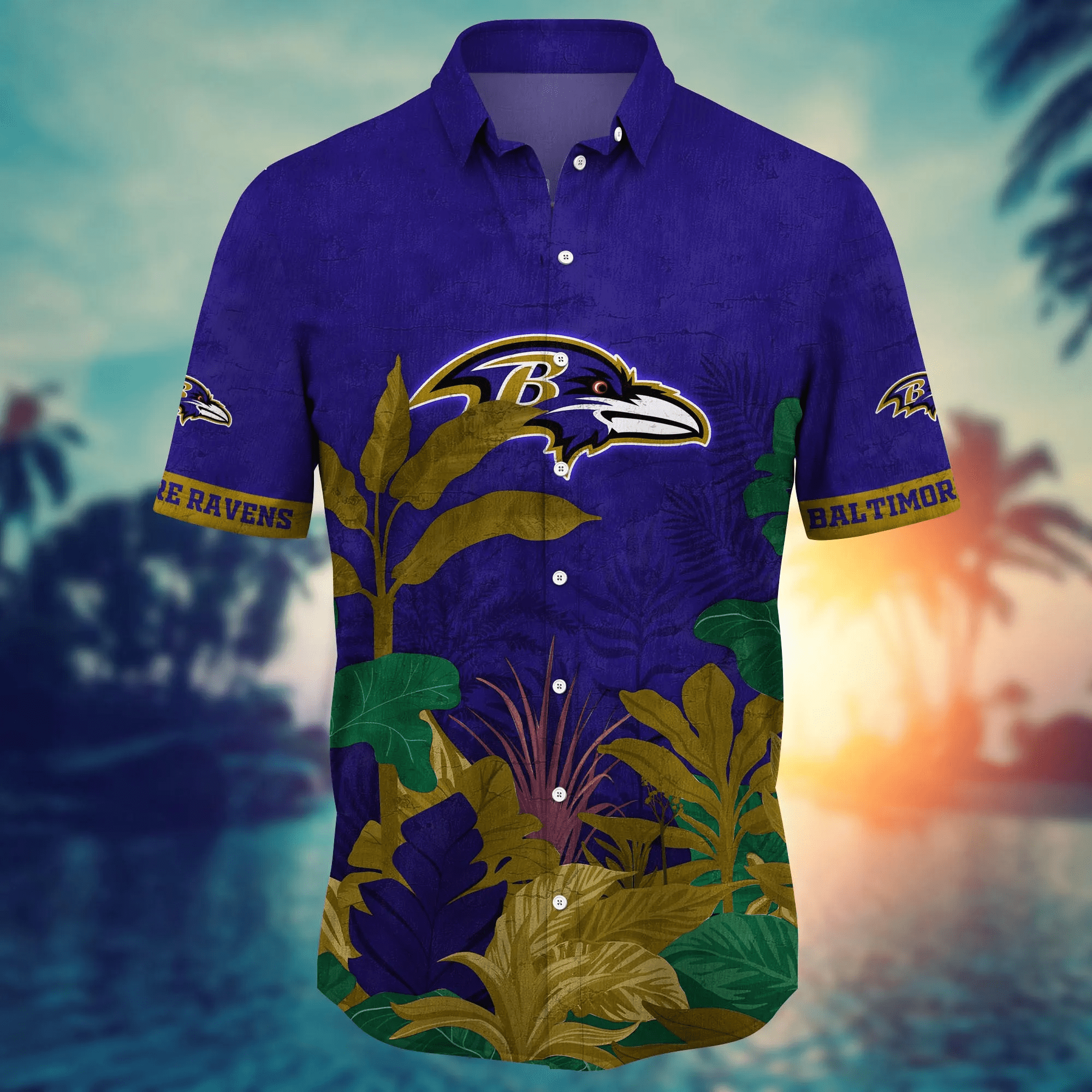 Baltimore Ravens NFL Hawaiian Shirt Sunlit Aloha Shirt