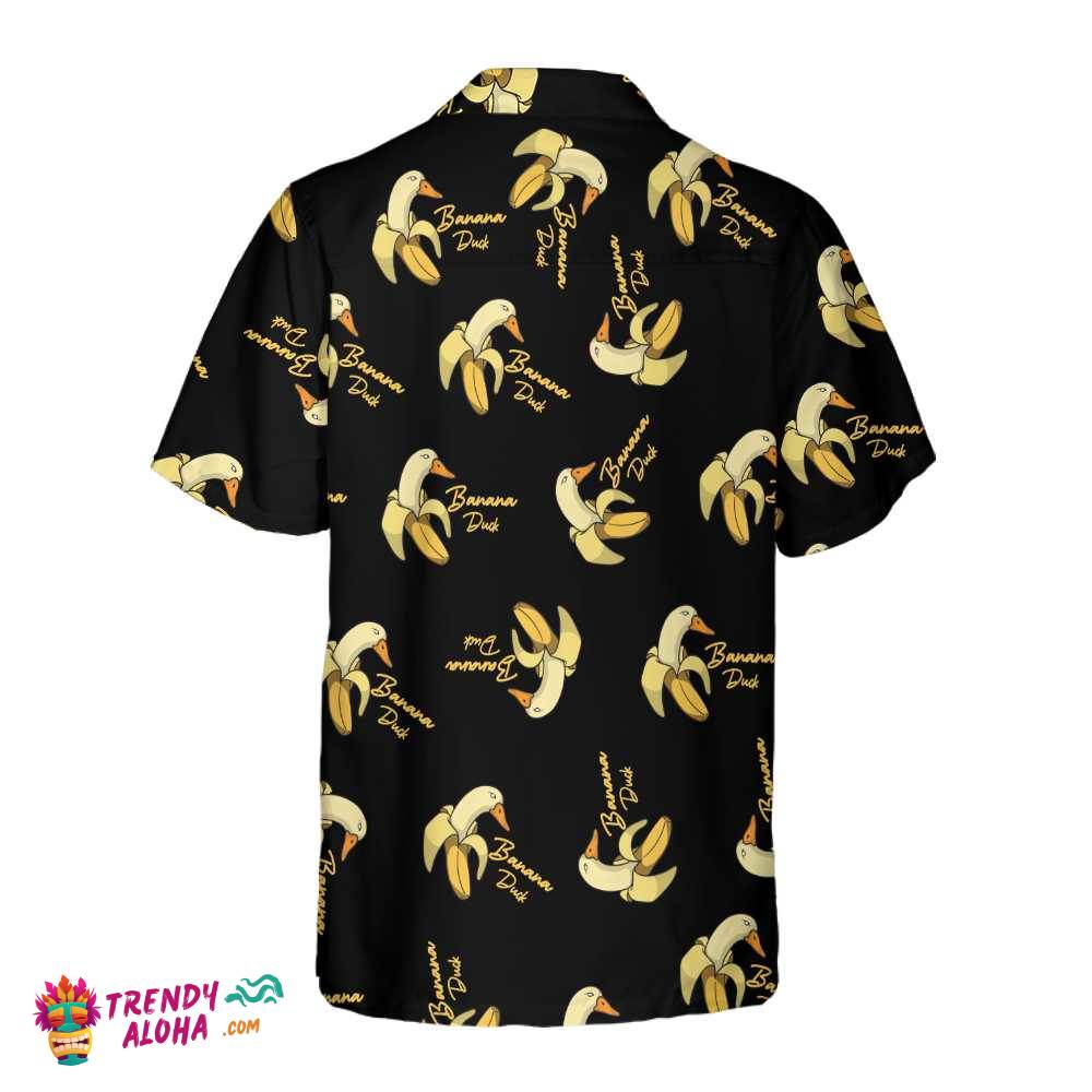 Banana Duck Hawaiian Shirt, Funny Banana Shirt For Adults, Banana Pattern Shirt