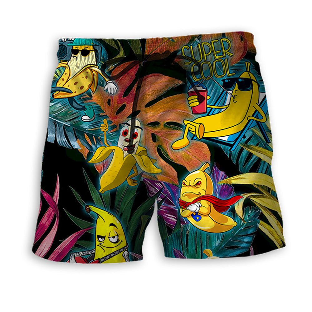 Banana Funny Style Fruit Trendy Aloha Hawaiian Beach Shorts Banana Funny Style Fruit Trendy Aloha Hawaiian Beach Shorts