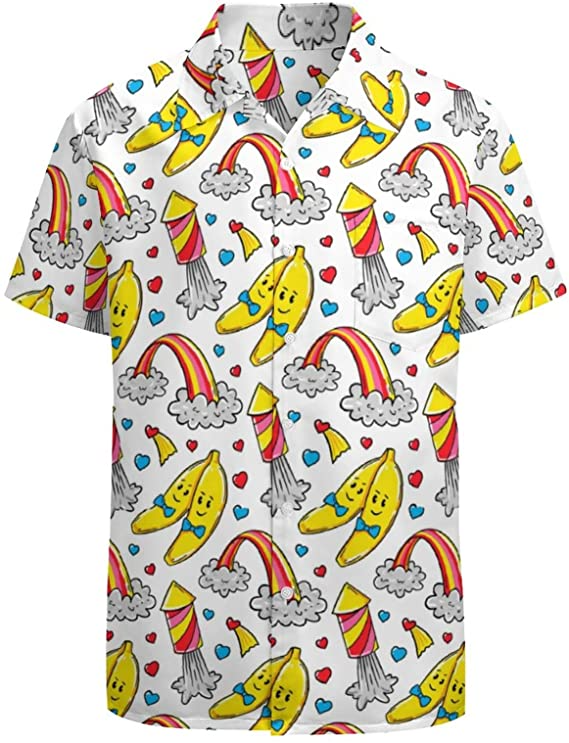 Banana Hawaiian Shirt, Pride Month Rainbow Lgbt Print Summer Hawaiian Shirts Banana Hawaiian Shirt, Pride Month Rainbow Lgbt Print Summer Hawaiian Shirts