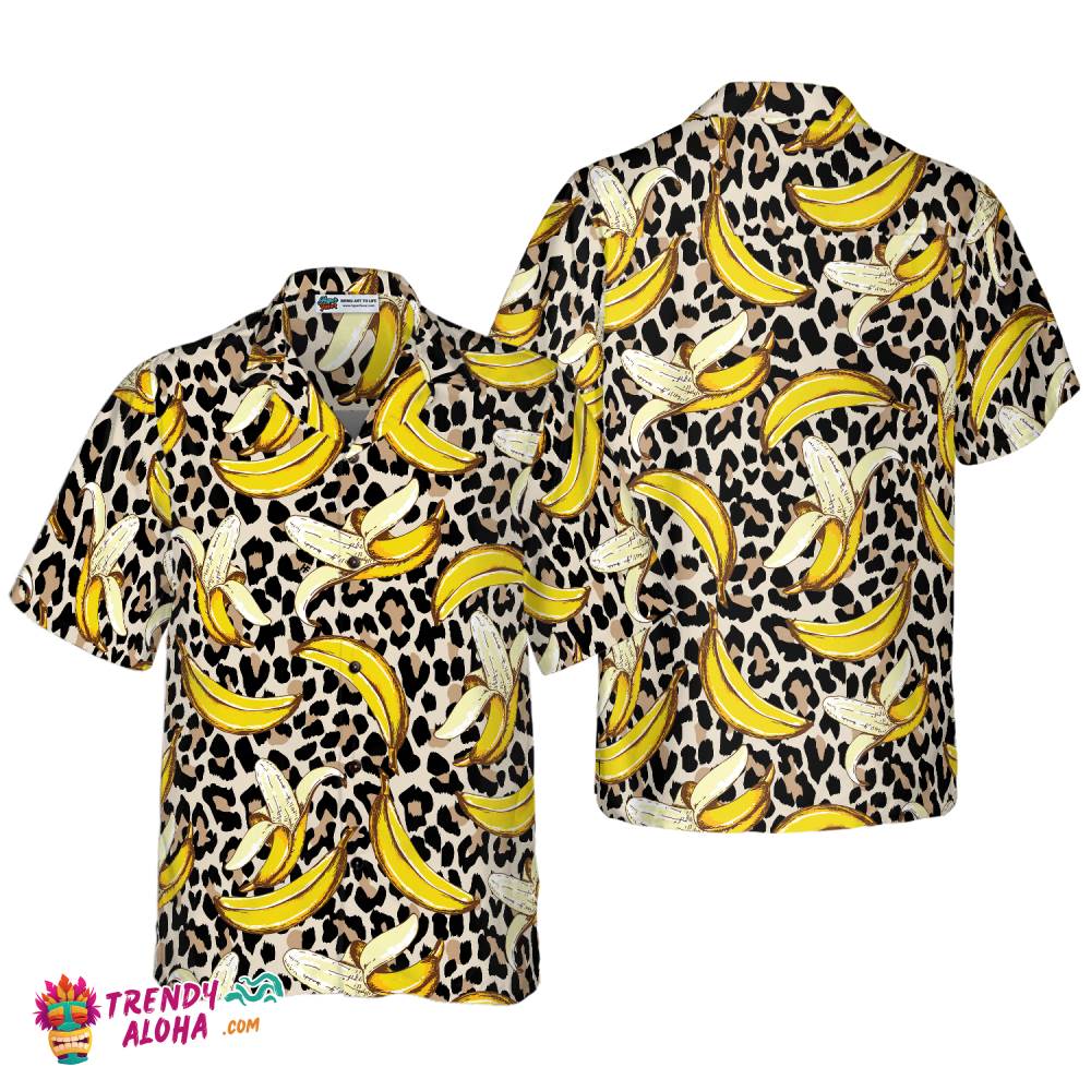 Banana On Leopard Pattern Hawaiian Shirt Banana On Leopard Pattern Hawaiian Shirt