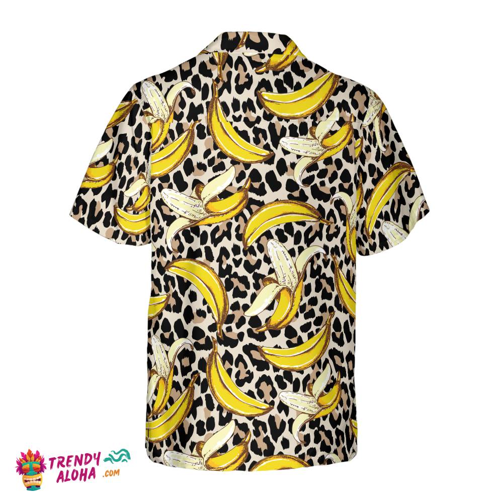 Banana On Leopard Pattern Hawaiian Shirt