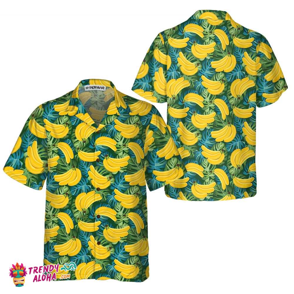 Banana Tropical Pattern Hawaiian Shirt, Funny Banana Shirt For Adults, Banana Pattern Shirt Banana Tropical Pattern Hawaiian Shirt, Funny Banana Shirt For Adults, Banana Pattern Shirt