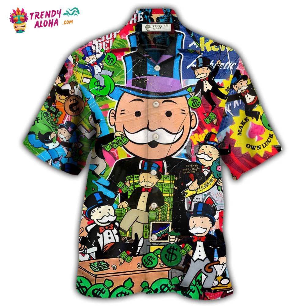 Banker Happy Raining Money Hawaiian Shirt – Trendy Aloha Banker Happy Raining Money Hawaiian Shirt – Trendy Aloha