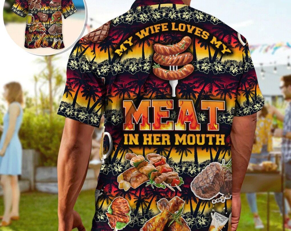 Barbecue Food Trendy Hawaiian Shirt, Vintage Hawaiian, Gifts For Bachelor Party, Hawaiian Set Gift, Motivational Trendy Hawaiian Shirt, Gift For Family.