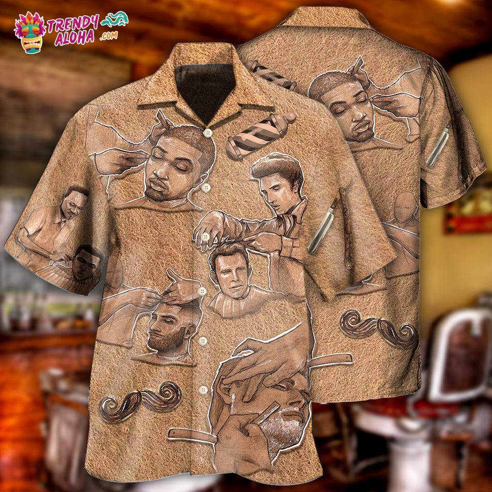 Barber Style Hawaiian Shirt – Trendy Aloha