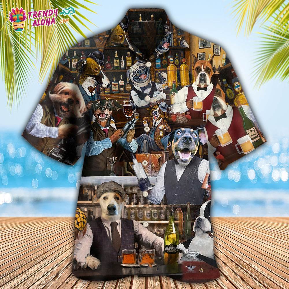 Bartender Dog Mixologist Job Is Never Done Hawaiian Shirt – Trendy Aloha