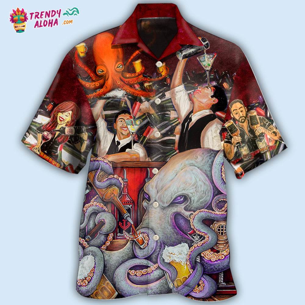 Bartender Style Hawaiian Shirt – Trendy Aloha