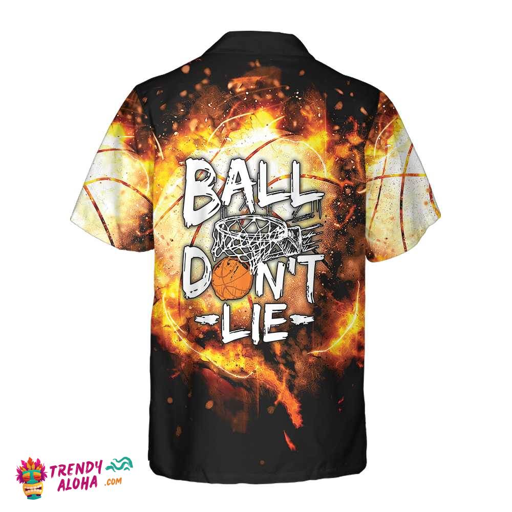 Baseball Ball Don’t Lie Hawaiian Shirt, Red Flame Baseball Shirt For Baseball Players, Best Baseball Gift Shirt