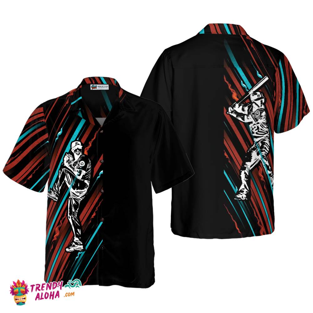 Baseball Black And Color Hawaiian Shirt