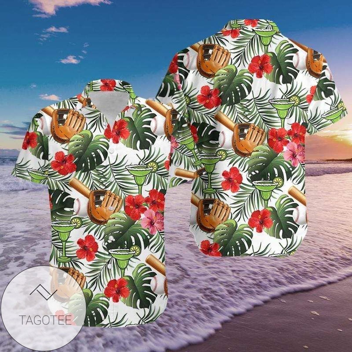 Baseball Celebrations Mixed with Margarita Vibe Hawaiian Shirt