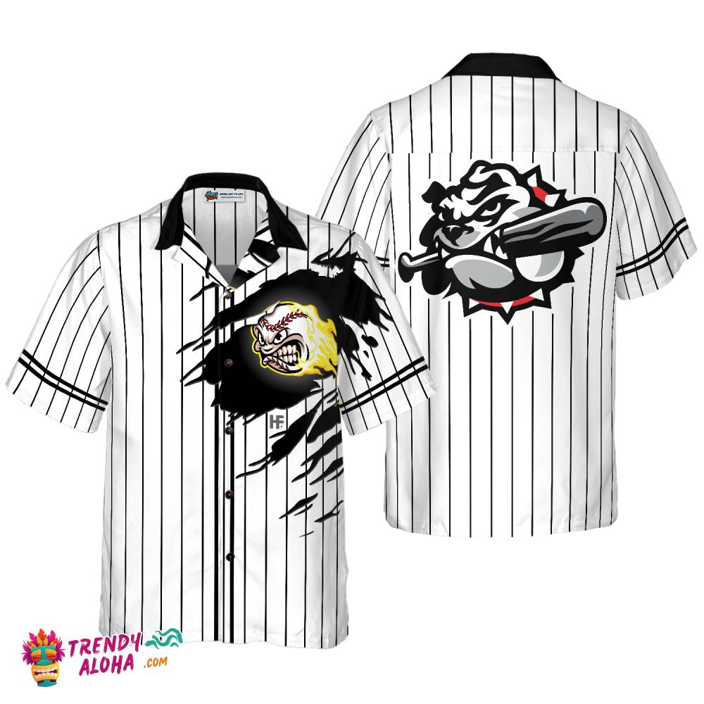 Baseball Fireball Hawaiian Shirt