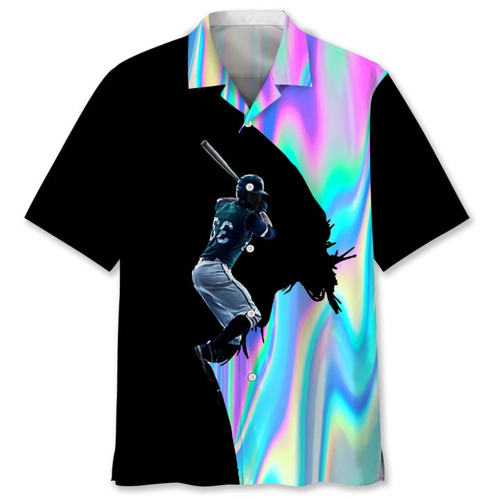 Baseball Liquid Metal Hawaii Shirt