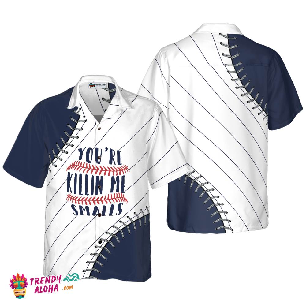 Baseball Lover Navy Blue Hawaiian Shirt