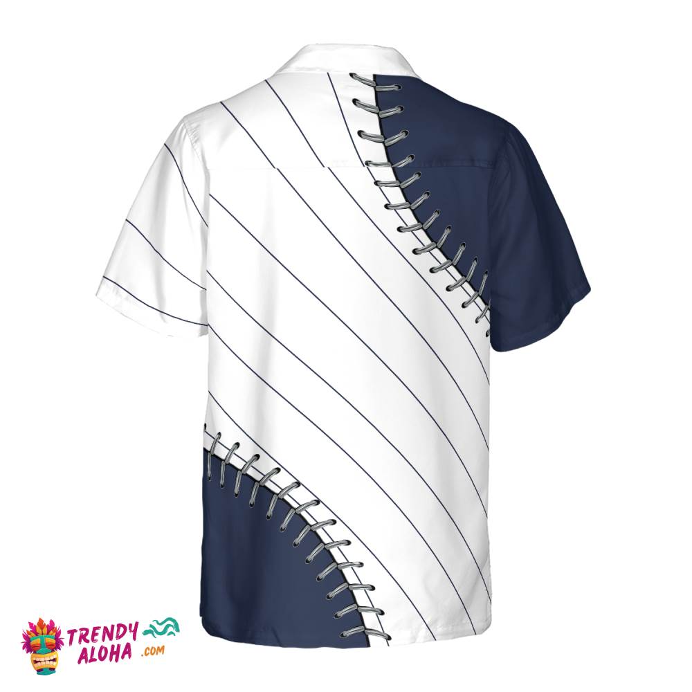 Baseball Lover Navy Blue Hawaiian Shirt