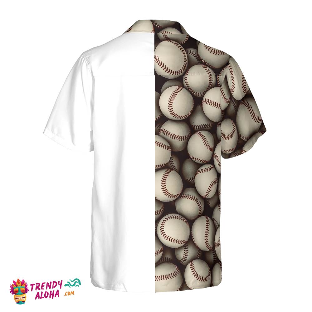 Baseball Pattern And Logo Hawaiian Shirt