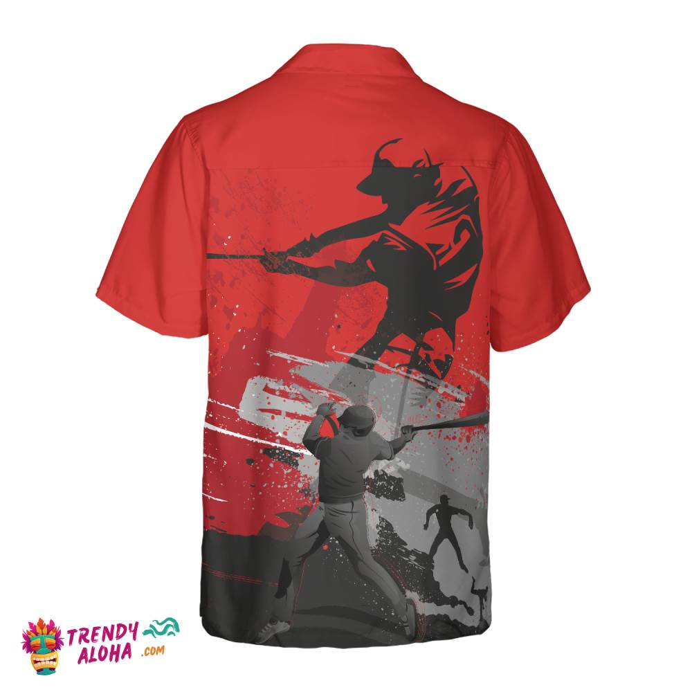 Baseball Red Is The New Black Hawaiian Shirt