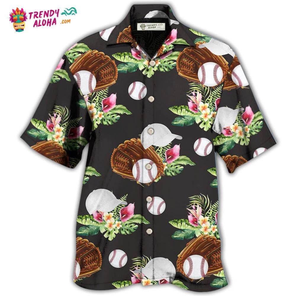 Baseball Tropical Floral Hawaiian Shirt – Trendy Aloha Baseball Tropical Floral Hawaiian Shirt – Trendy Aloha