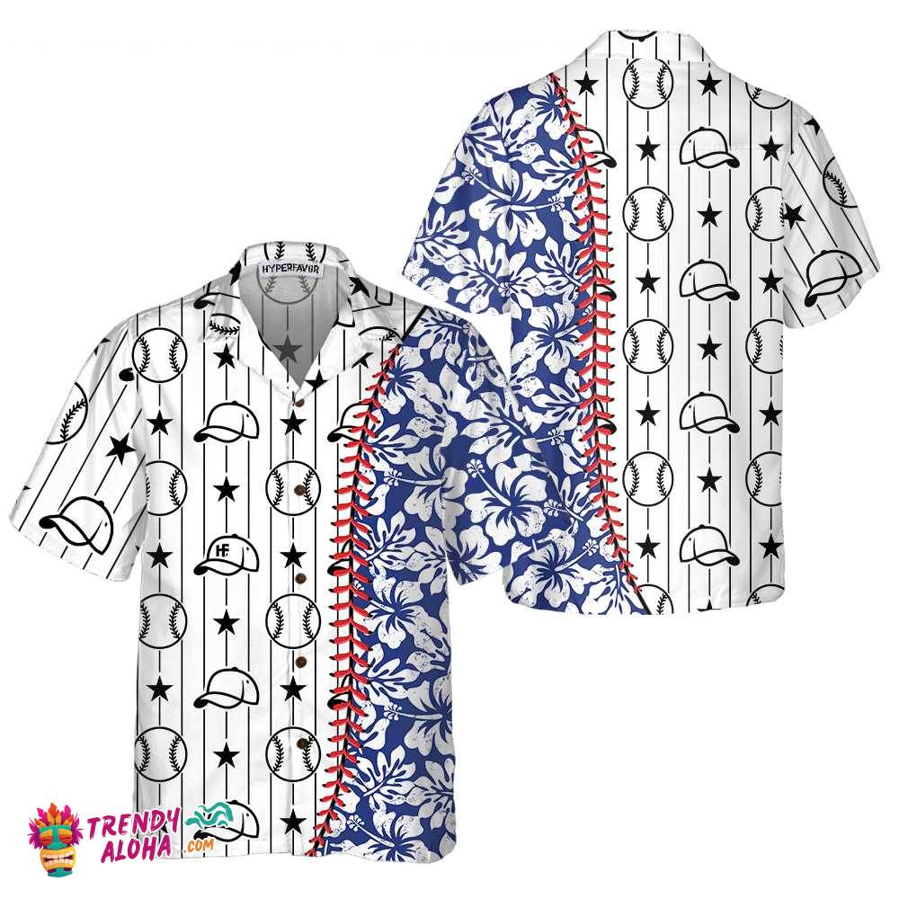 Baseball Tropical Pattern Baseball Hawaiian Shirt, Button Up Baseball Shirt For Men & Women, Cool Baseball Gift Baseball Tropical Pattern Baseball Hawaiian Shirt, Button Up Baseball Shirt For Men & Women, Cool Baseball Gift