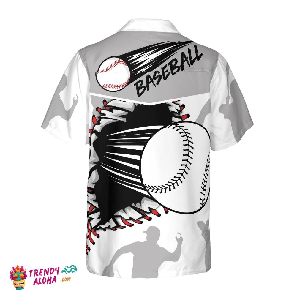 Baseball Wear Out Pattern Hawaiian Shirt