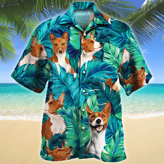 Basenji Dog Lovers Hawaiian Style For Summertime All Printed 3D Hawaiian Shirt