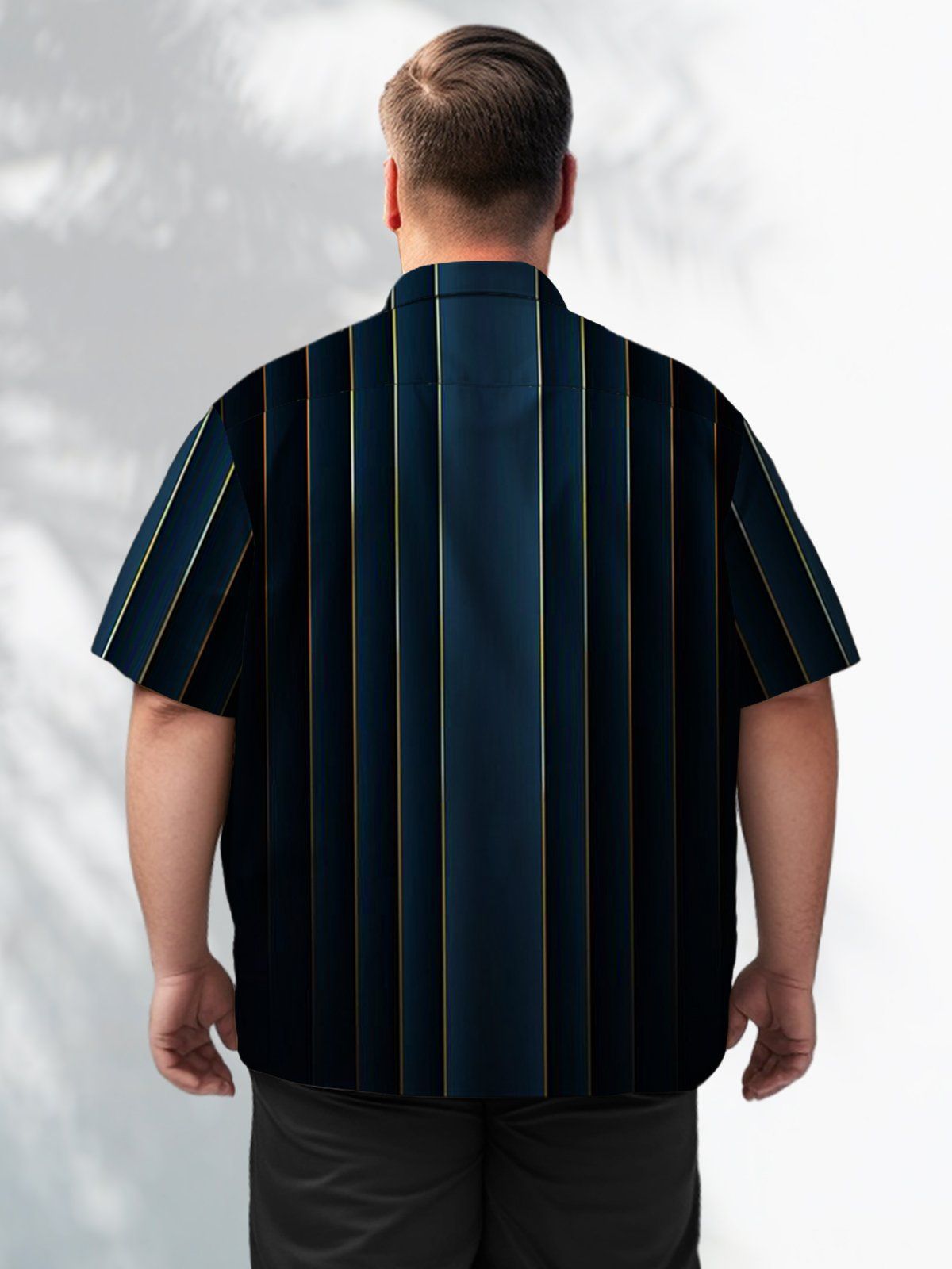 Basic Big & Tall Stripe Hawaiian Shirt