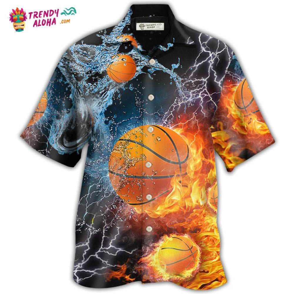 Basketball Fire And Water Hawaiian Shirt – Trendy Aloha Basketball Fire And Water Hawaiian Shirt – Trendy Aloha
