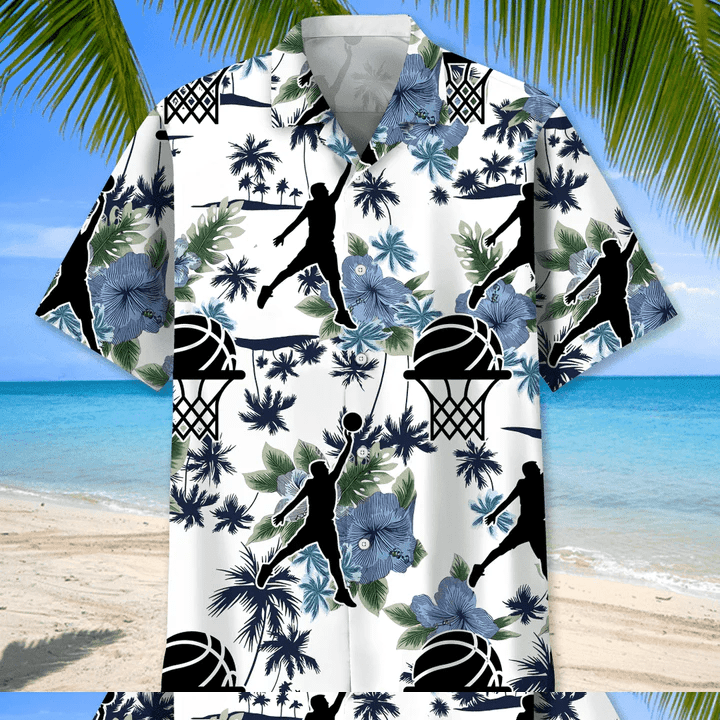 Basketball Hawaiian Nature Trendy Hawaiian Shirt, Summer Gift For Women, Men Basketball Hawaiian Nature Trendy Hawaiian Shirt, Summer Gift For Women, Men