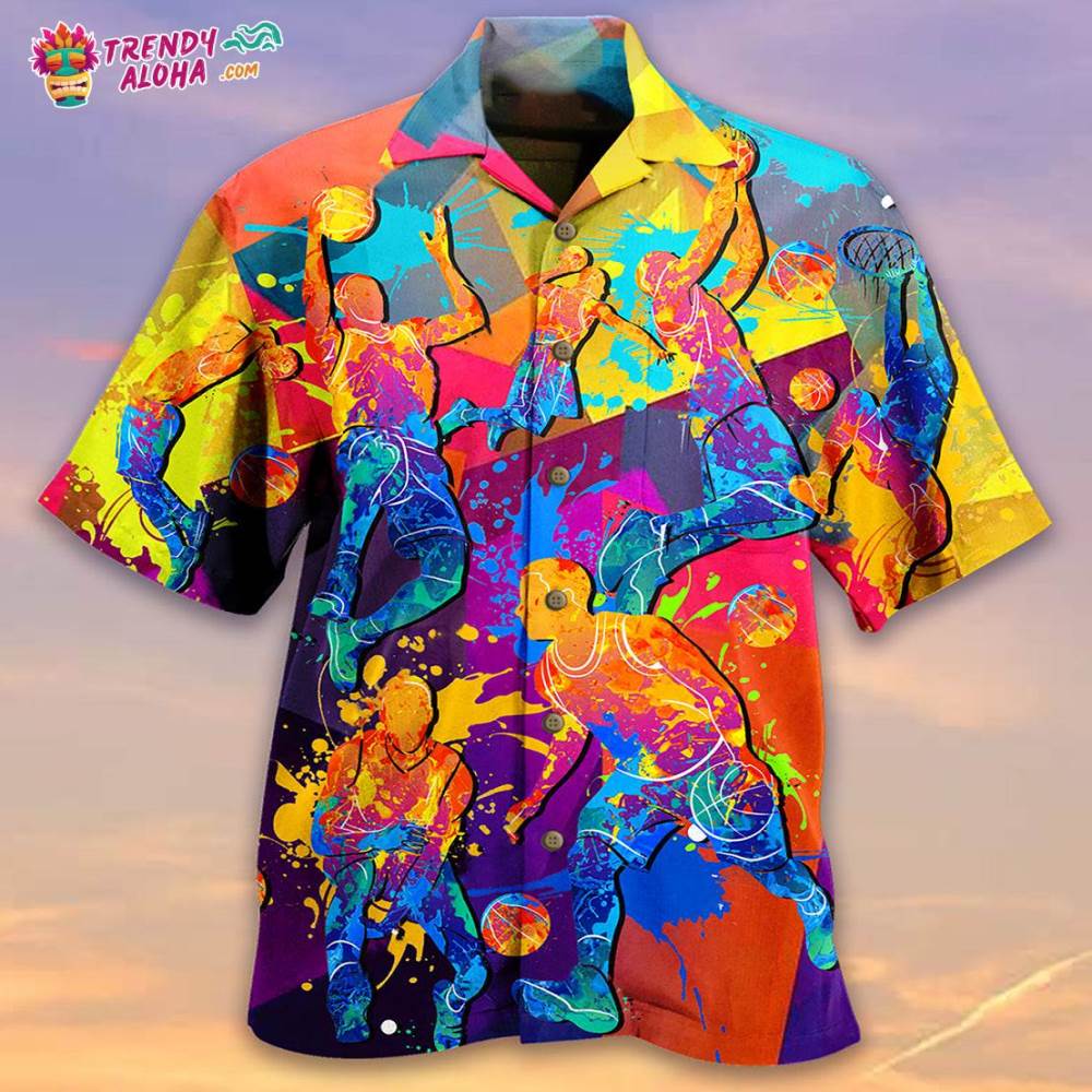 Basketball Love Color Hawaiian Shirt – Trendy Aloha