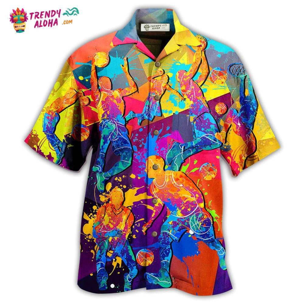 Basketball Love Color Hawaiian Shirt – Trendy Aloha Basketball Love Color Hawaiian Shirt – Trendy Aloha