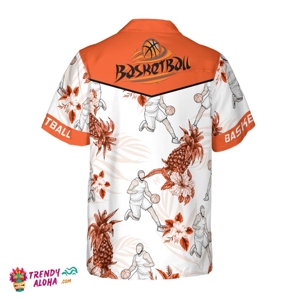 Basketball Pineapple Seamless Pattern Hawaiian Shirt
