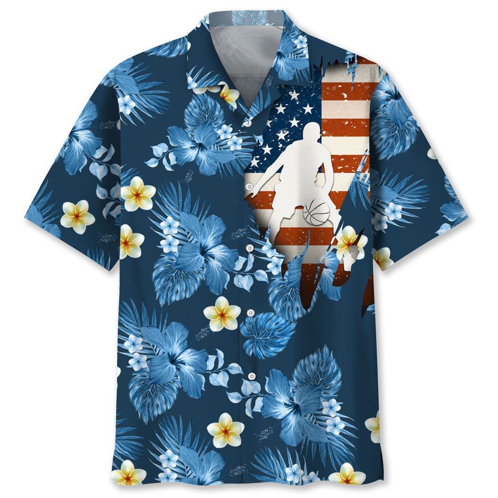 Basketball Usa Tropical Trendy Hawaiian Shirt