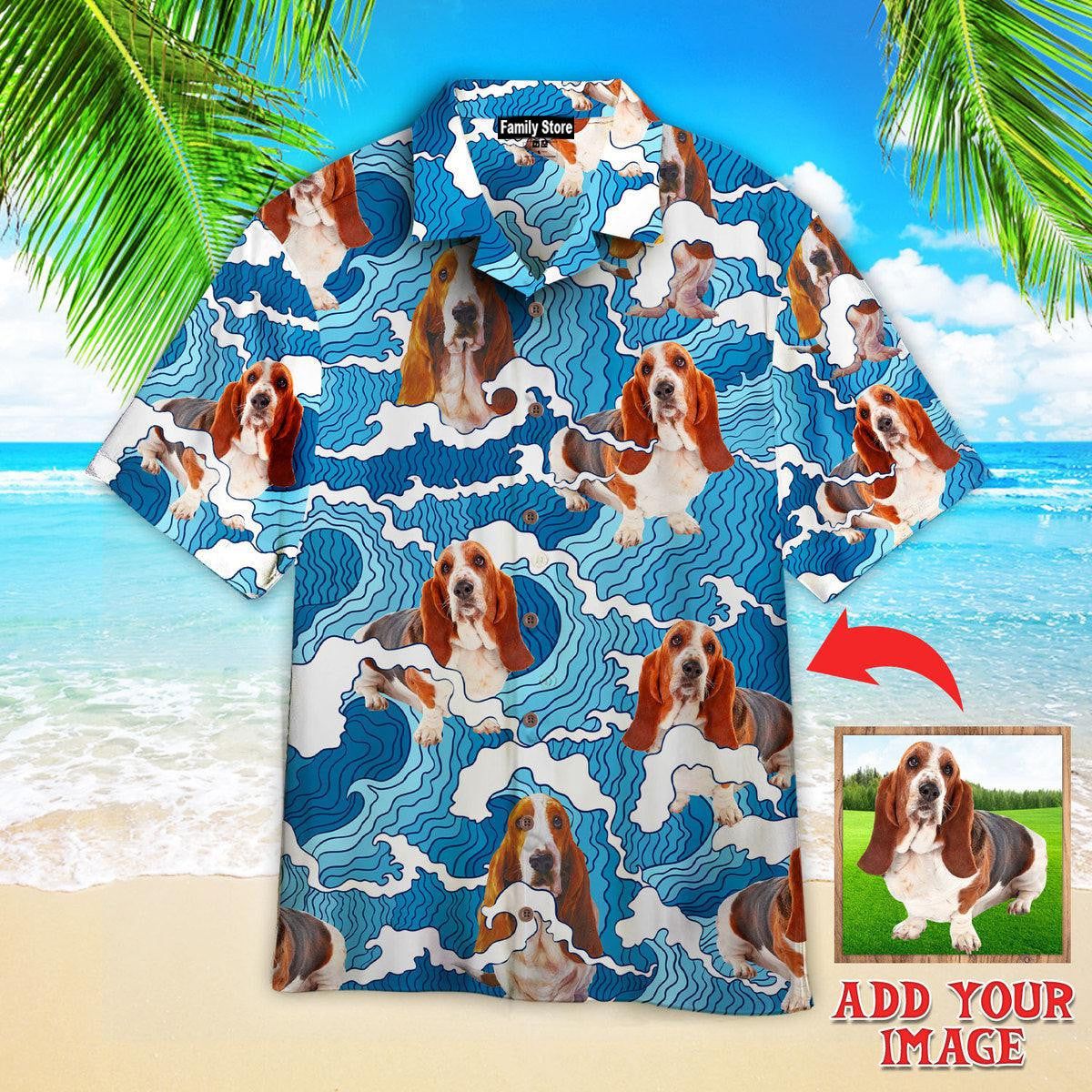 Basset Hound Dog Custom Hawaiian Shirt Basset Hound Dog Custom Hawaiian Shirt