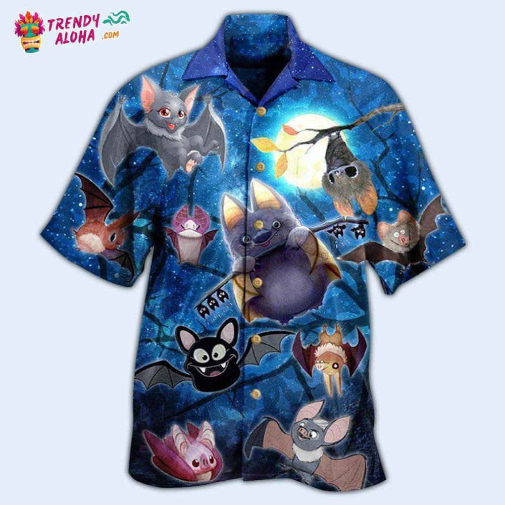 Bat Cute Bats Of The Night Not Scared But Cute Hawaiian Shirt – Trendy Aloha