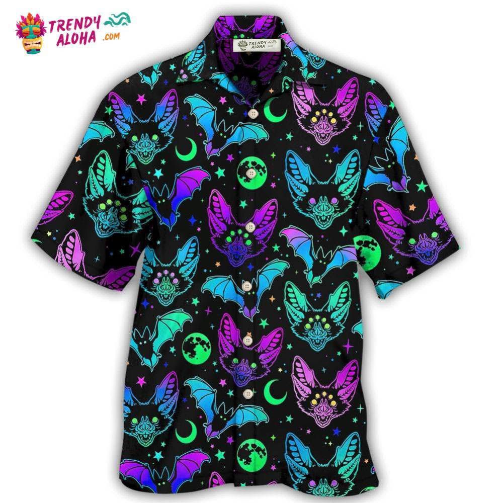 Bat Neon Magic Hawaiian Shirt – Trendy Aloha Bat Neon Magic Hawaiian Shirt – Trendy Aloha