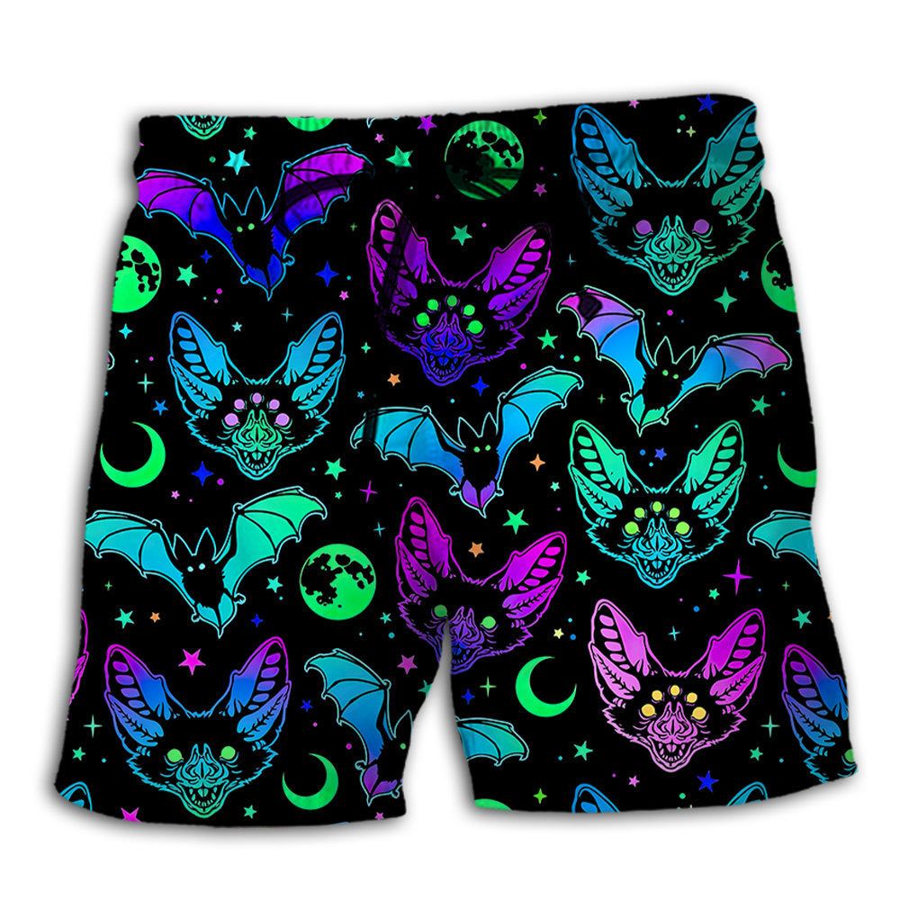 Bat Neon Magic Style Trendy Aloha Hawaiian Beach Shorts Bat Neon Magic Style Trendy Aloha Hawaiian Beach Shorts