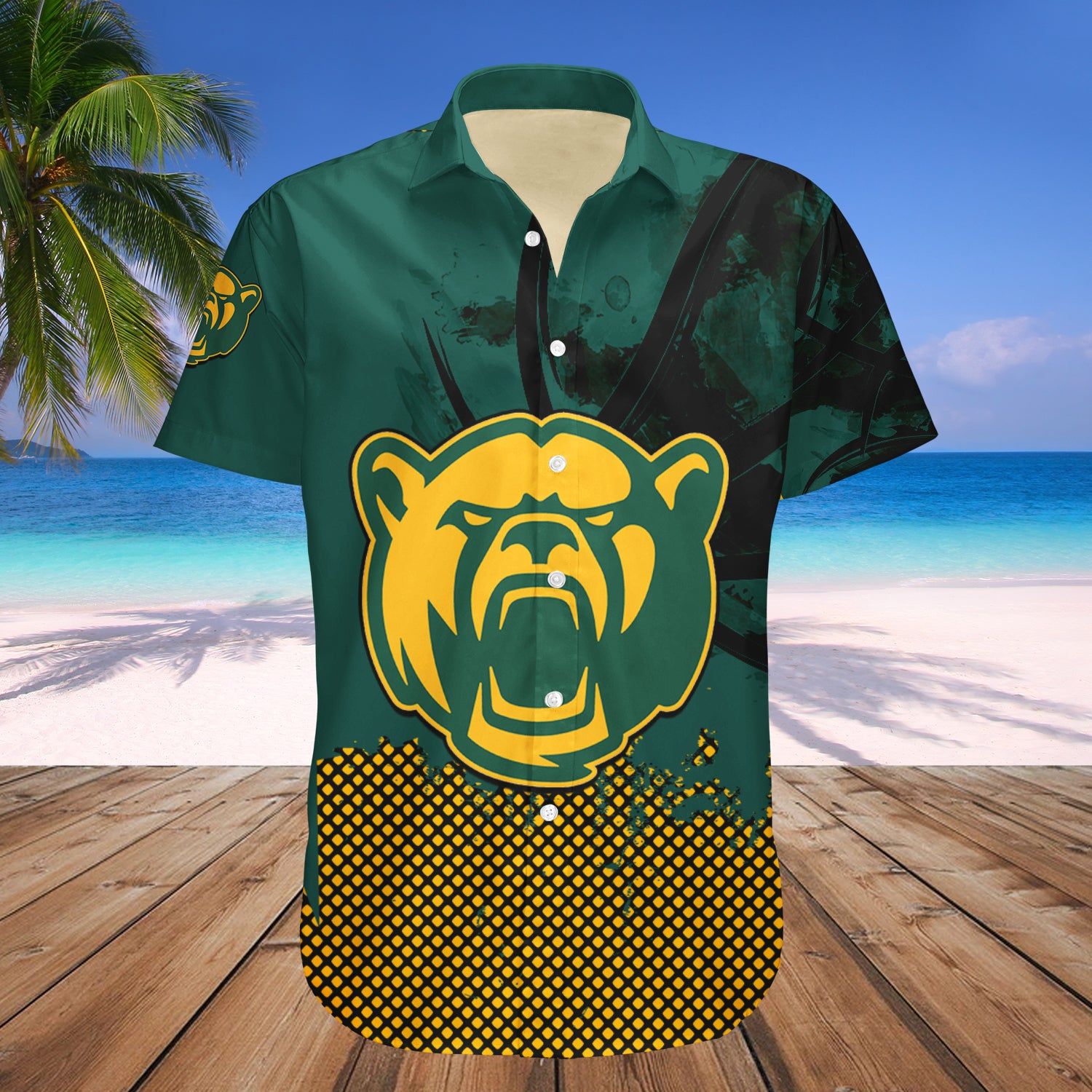 Baylor Bears Hawaii Shirt Basketball Net Grunge Pattern – NCAA