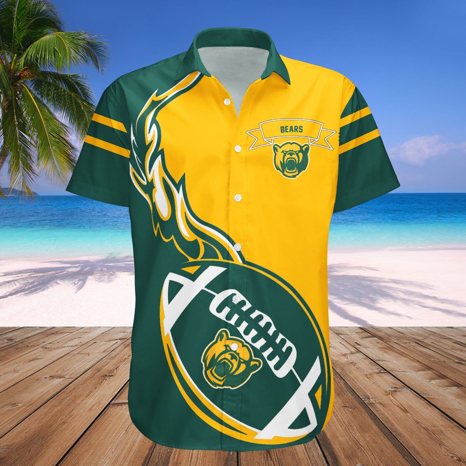 Baylor Bears Hawaii Shirt Flame Ball – NCAA