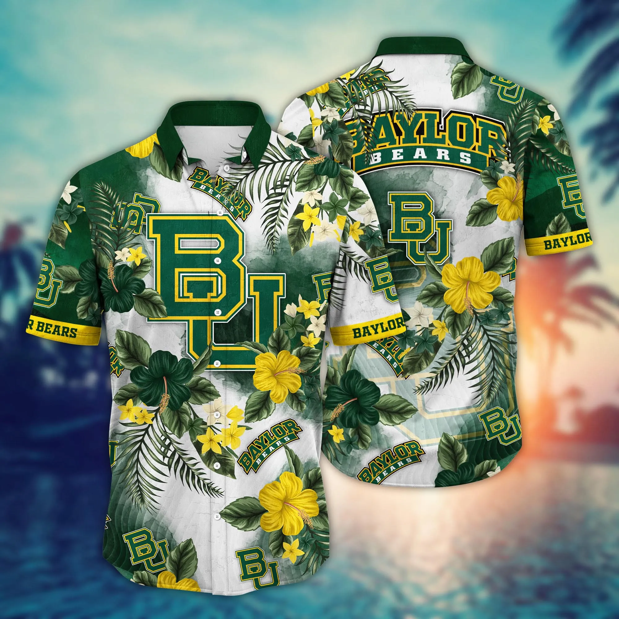 Baylor Bears NCAA Hawaiian Shirt Beach Seasontime Aloha Shirt Baylor Bears NCAA Hawaiian Shirt Beach Seasontime Aloha Shirt
