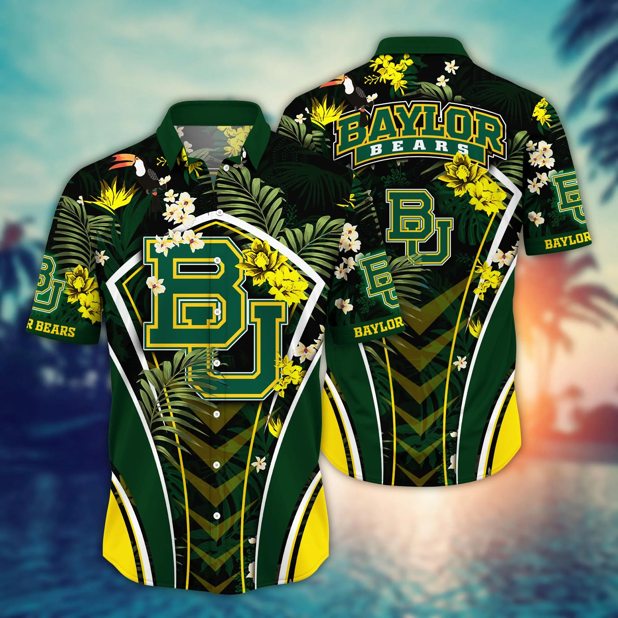 Baylor Bears NCAA Hawaiian Shirt Blooming Flowers Aloha Shirt