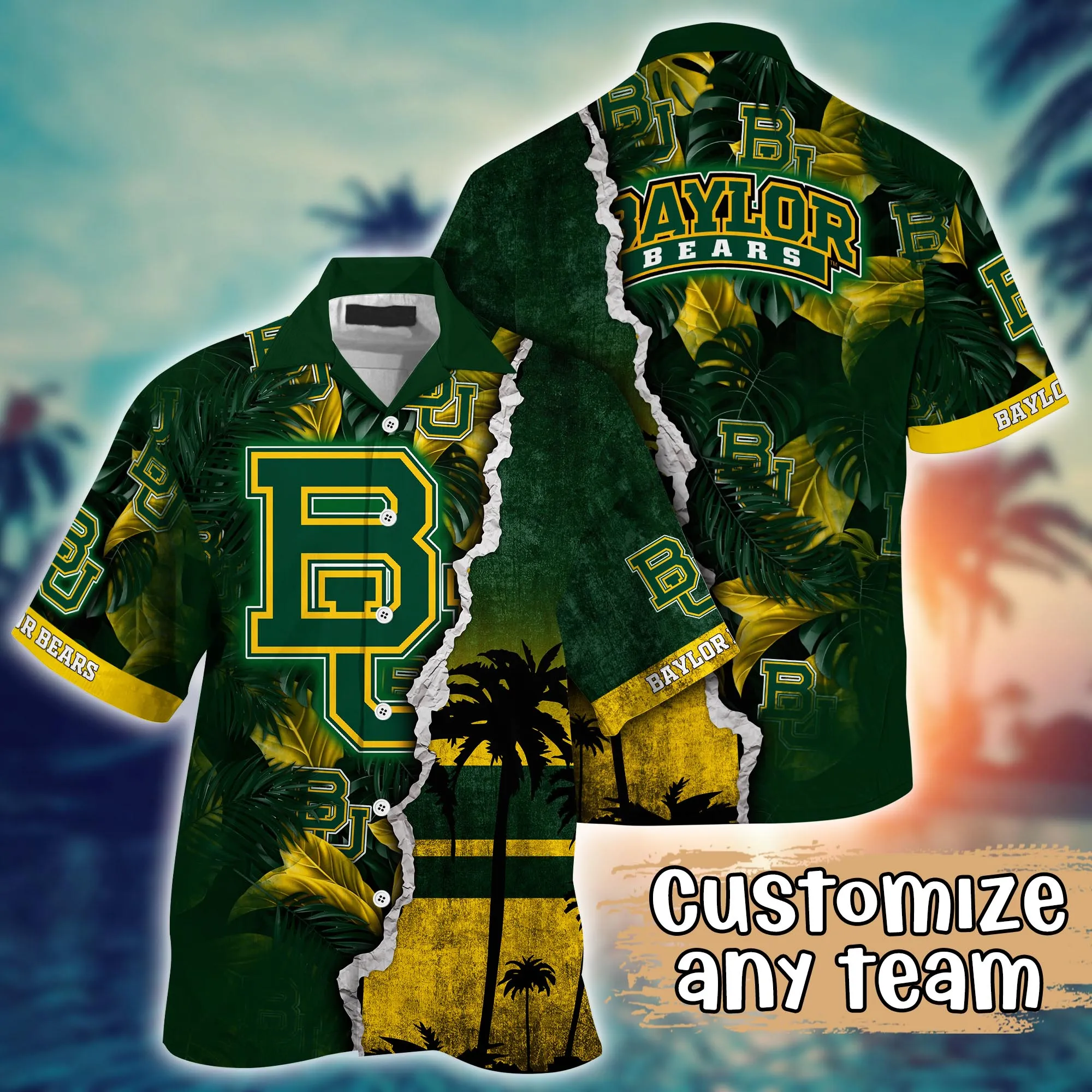 Baylor Bears NCAA Hawaiian Shirt Custom Sprinklers Aloha Shirt Baylor Bears NCAA Hawaiian Shirt Custom Sprinklers Aloha Shirt