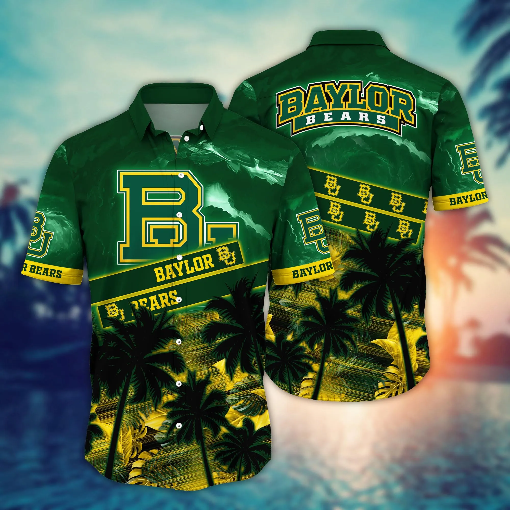 Baylor Bears NCAA Hawaiian Shirt Seaside Aloha Shirt