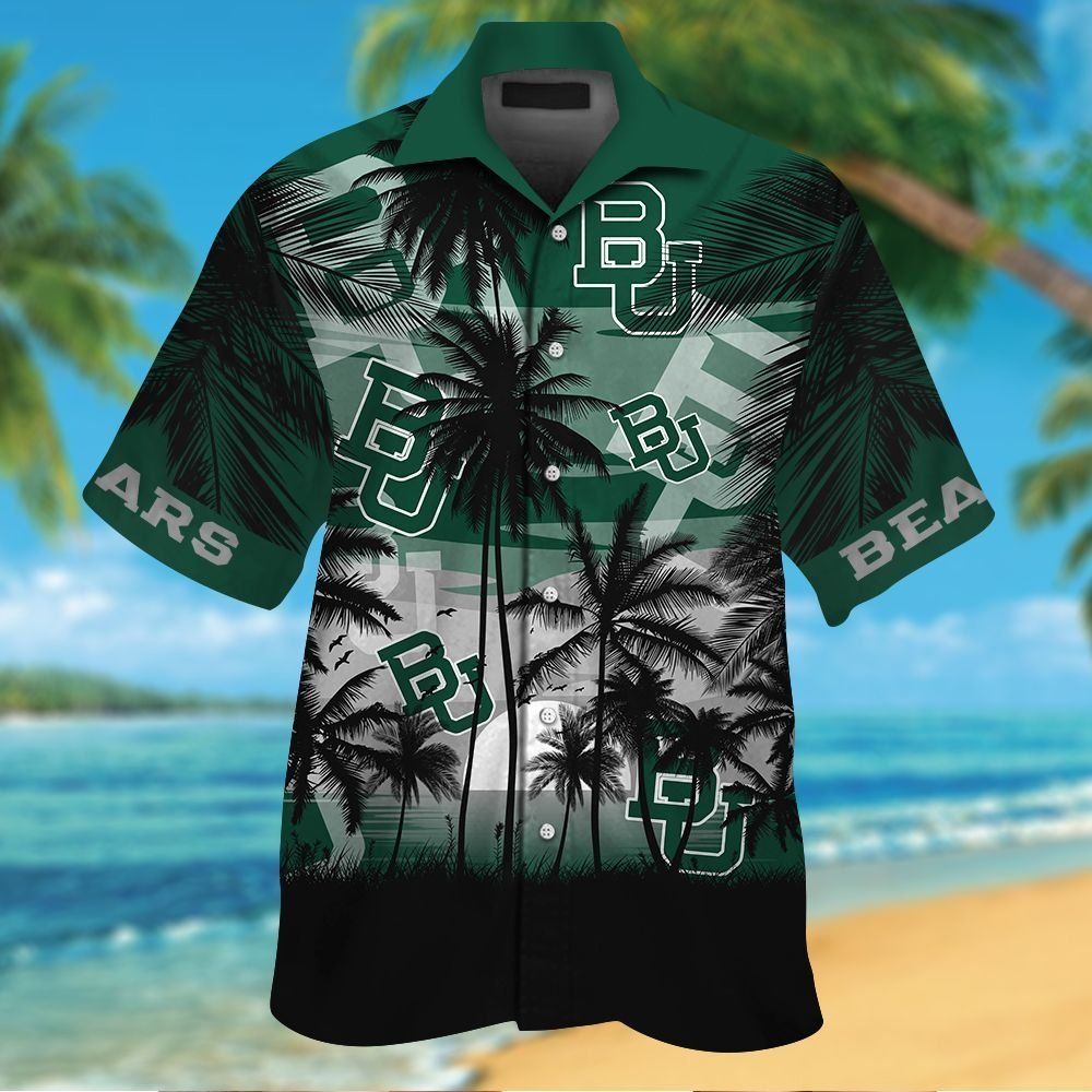 Baylor Bears Short Sleeve Button Up Tropical Shirt Hawaiian Shirt